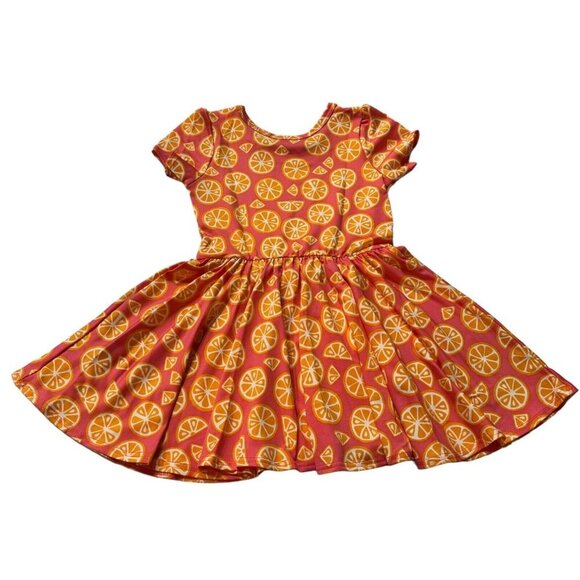 Dot‎ Dot Smile Baby Girl's Size 12/24M Orange Slices Cap Sleeve Twirl Dress NWT - Picture 2 of 6